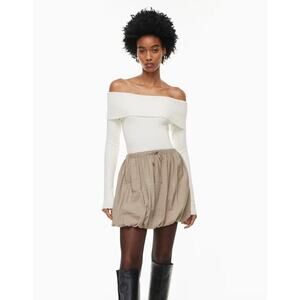 Wilfred Aritzia Bloomsbury Skirt Nomad Taupe NWT